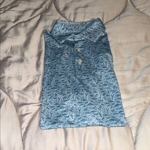 Blue Patterned men’s polo